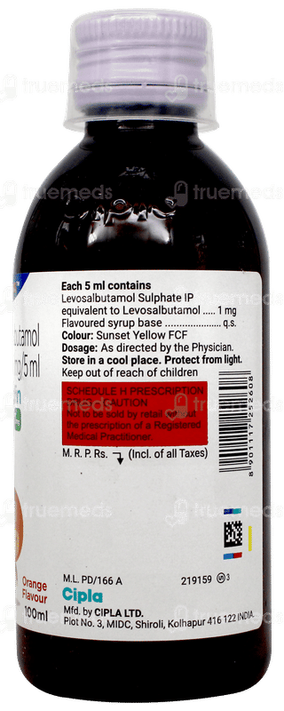 Levolin Orange Flavour Syrup 100ml